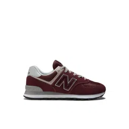 New Balance Men's 574 Burgundy Casual Sneakers