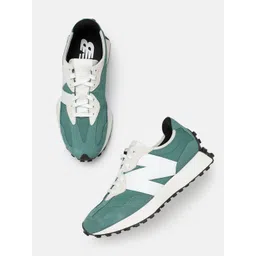 New Balance Unisex 327 Brand Logo Detailing Suede Sneakers