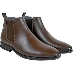 NEXT WALK Chelsea Boots – Premium Leather Slip-On Ankle Boots | Men's Formal & Casual Dress Boots | Lightweight, Comfortable Fit, Trendy, Stylish Boots,Anti-Skid Sole