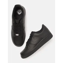Nike Men Black AIR FORCE 1 '07 Leather Sneakers