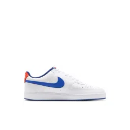 Nike Men's COURT VISION LO White, Blue & Red Sneakers