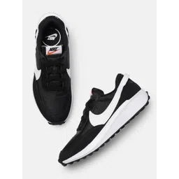 Nike Women Black Waffle Debut Leather Sneakers