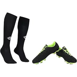 Nivia Dominator 2.0 Football Shoes for Men/Sports and Athletic Footwear with Upper Synthetic/Comfor, Classic Football Stockings for Men & Women, Knee Length Stockings, Football Socks, Soccer Soc