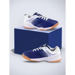 NIVIA Men Colourblocked Badminton Lace-Ups Non-Marking Shoes