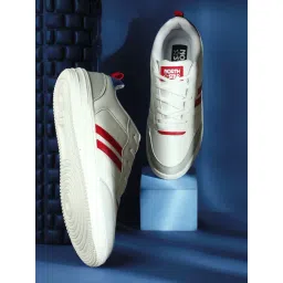 North Star by Bata Men's White Casual Sneakers