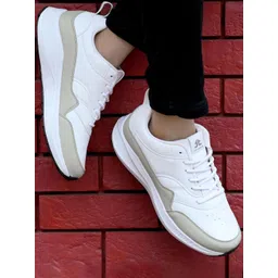 OFF LIMITS Men White Mesh Memory Foam Running Shoes