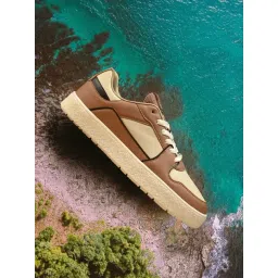 OFF LIMITS Men's BRONX Cream & Mocha Mousse Sneakers