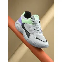OFF LIMITS Men's ROGER Light Grey, Black & Purple Running Shoes