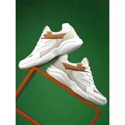 OFF LIMITS Men's ROGER Off White, Bone White & Tan Running Shoes