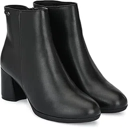 Off White and Grey Women, Reptile Print Leather, mid Heel Plain Ankle Boots