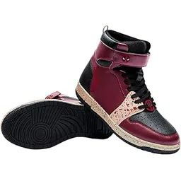 Official Marvel Merchandise Men's Maroon & Black Deadpool Color Block High Top Sneakers