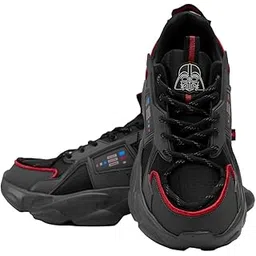 Official Star Wars: Darth Vader Men and Boys Black Lace Up Low Top Sneakers