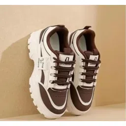 "OP TrendyWave White Black Edge Chunky Sole Fashion Sneakers for Men/Women" Casuals For Women