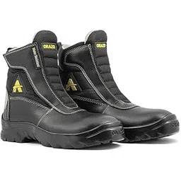 ORAZO Men PICUS TRAIL - Water-Resistant - CE Certified - EN13634:2017 - Level 2,2,2,1 - Motorcycle Riding Boots (Black), 11 Uk