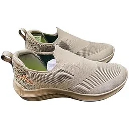 OSWAL Shoe Centre Women's Casual Shoes |Cotton Upper with EVA Sole, Black & Green | Memory Cushioned Insole for Comfort & Style