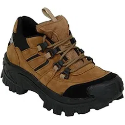 Outdoor Adventure Platform Hiking Boots, Beige and Black Suede Combat Style, Chunky Rubber Sole, Rugged Trekking Shoes