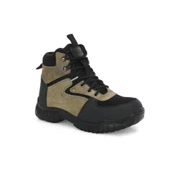 Ozarro Olive Synthetic Leather Casual Shoes