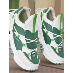 OZJI Men Mid-Top Lace-Ups Running Shoes