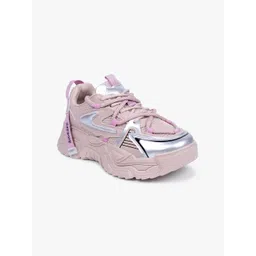 OZZOH Women Colourblocked Lace-Ups Sneakers