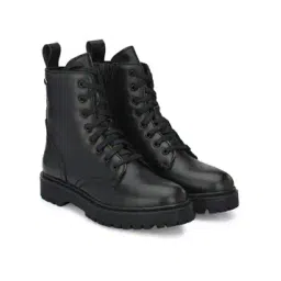 Paneled Ankle Boots with Zip Fastening