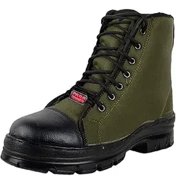 Para Military Men's Green Polyurethane Army Jungle Boot Shoes -10
