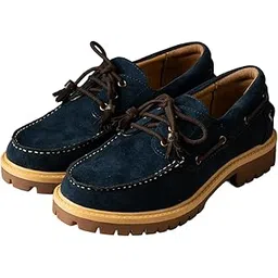 Passengers Lace-Up Shoes for Women | Boat-Style Casual Shoes with Chunky Grip Sole | Lightweight Comfortable Footwear with Contrast Inner Lining