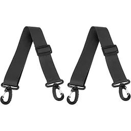 PATIKIL 80cmx3.8cm Ski Boot Carrier Strap, 2 Pack Adjustable Snowboard Boots Carrying Strap Ski Accessories for Ski Boots, Ice Skates, Black