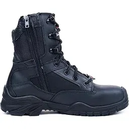 Patrol Outdoor Boots - Full-Grain Leather, Water Repellent Zip, outdoor biker shoe, Hiking Shoes