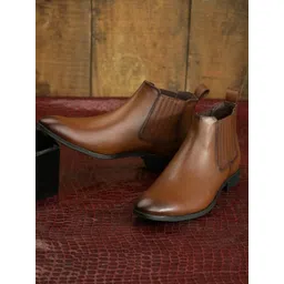 pelle albero Men Leather High-Top Chelsea Boots