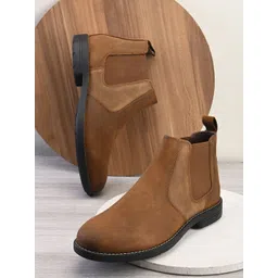 pelle albero Men Round Toe Chelsea Boots