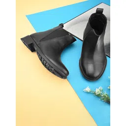 pelle albero Women High Top Leather Chelsea Boots