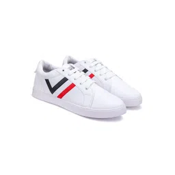 PENNEN Men Striped Round Toe Lace-Ups Sneakers
