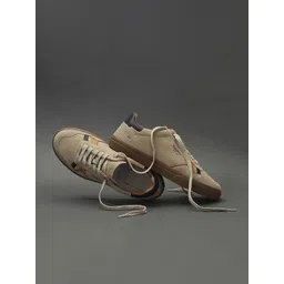 Pepe Jeans Men Printed Suede Sneakers