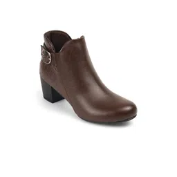 PEPPER Women Mid-Top Round Toe Zippered Boots