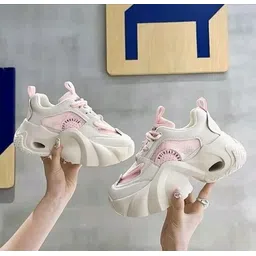 Pink Trending Stylish Casual Shoes Sneakers For Women