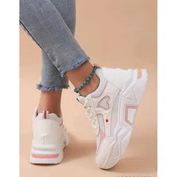 Pink Trending Stylish Casual Shoes Sneakers For Women