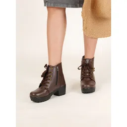 PLANET WALK Women Block Heeled Mid- Top Boots