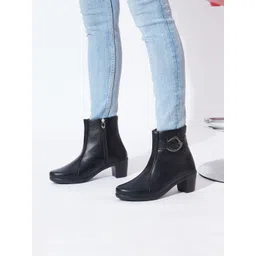 PLANET WALK Women Casual Block-Heeled Chelsea Boots