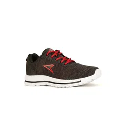 Power Men Black Textile Running Non-Marking Shoes