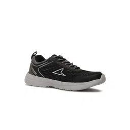 Power Men Black Woven Design Sneakers