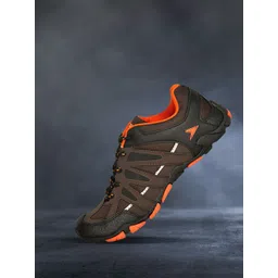 Power Men Brown Mesh Walking Shoes