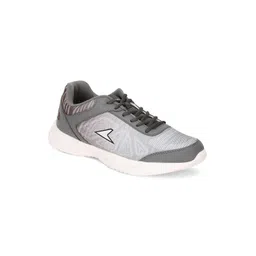Power Men Grey & White Running Shoes