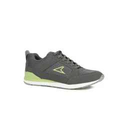 Power Men Grey Mesh Running Non-Marking Shoes