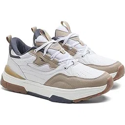 Powerkick-52 Men’s Sneakers | Ultra-Stylish Colourblock Design, Memory Foam Sole & Steady Grip Outsole | Lightweight, Trendy Shoes for Gym, Casual, Travel