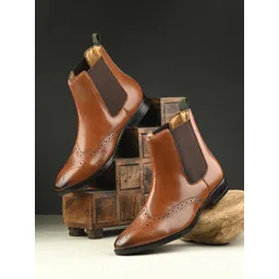 Premium Handmade Chelsea Brogue|Soft Cushioned Insole |Slip-Resistance Boots For Women