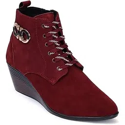 Premium Leather Comfortable Lightweight Boots for Women with PU Sole Ideal for Casual Wear