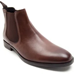 Premium Leather Pull Tab Elasticated Side Cushioned Insole Chelsea Boots For Men