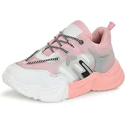 Premium Mesh Lightweight Girls Women Ladies High Heel Casual Sneakers Chunky Running Sports Shoes for Women (BAB772-MC)