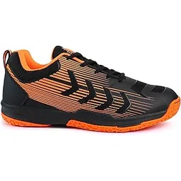 Pro ASE Non-Marking Badminton Shoes - Lightweight & Durable, Perfect for Squash, Table Tennis, Pickleball & Indoor Sports | X-Cushion, Active Grip Sole, Toe Assist | Men, Women, Unisex | Blue,Black,Orange