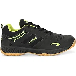 Pro ASE Non-Marking Badminton Shoes - Lightweight & Durable, Perfect for Squash, Table Tennis, Pickleball & Indoor Sports | X-Cushion, Active Grip Sole, Toe Assist | Men, Women, Unisex | Blue,Black,White
